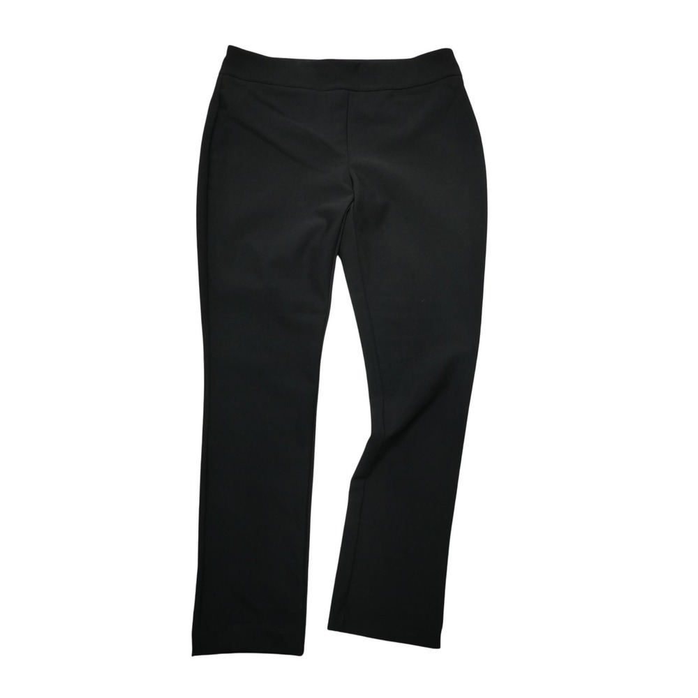 Christian Siriano Pants Womens L Black Knit Stretch Pull On Dress Work Office